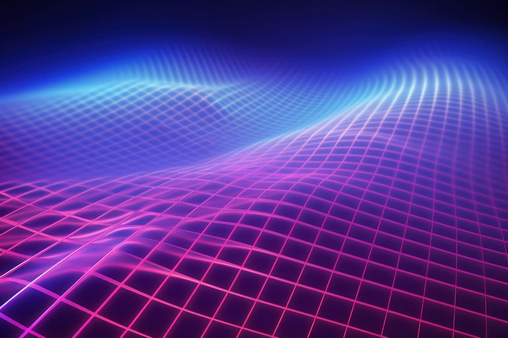 Retrowave wavy grid backgrounds abstract pattern.