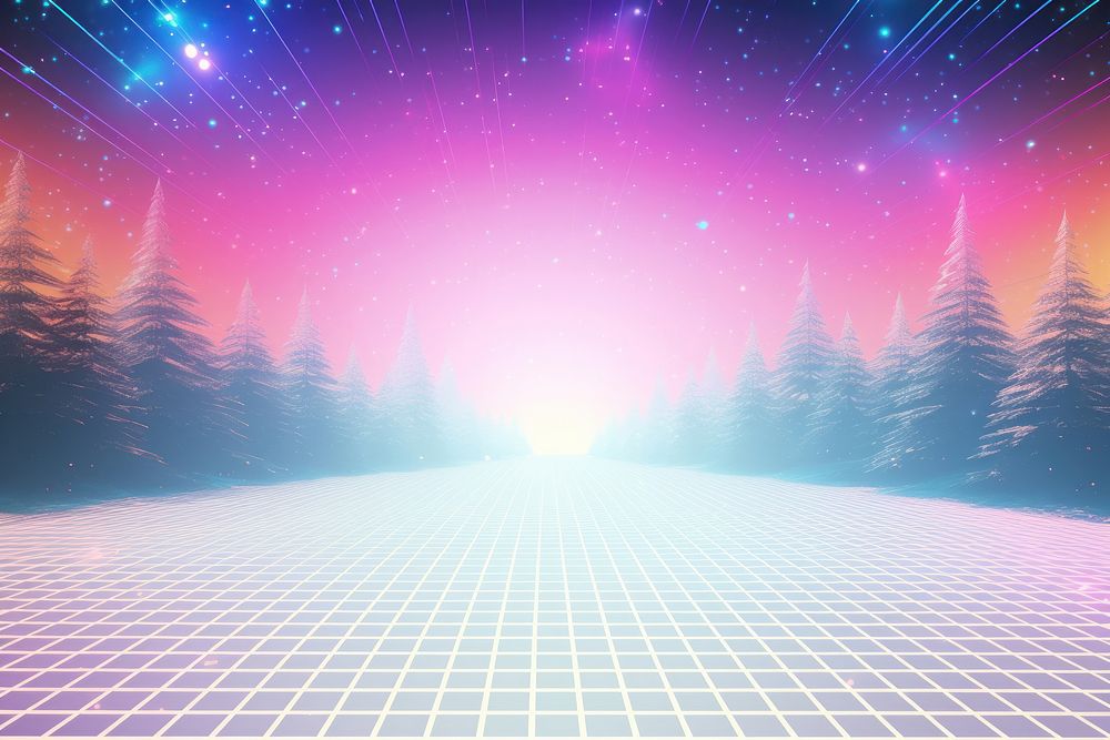 Retrowave snow winter backgrounds abstract nature.