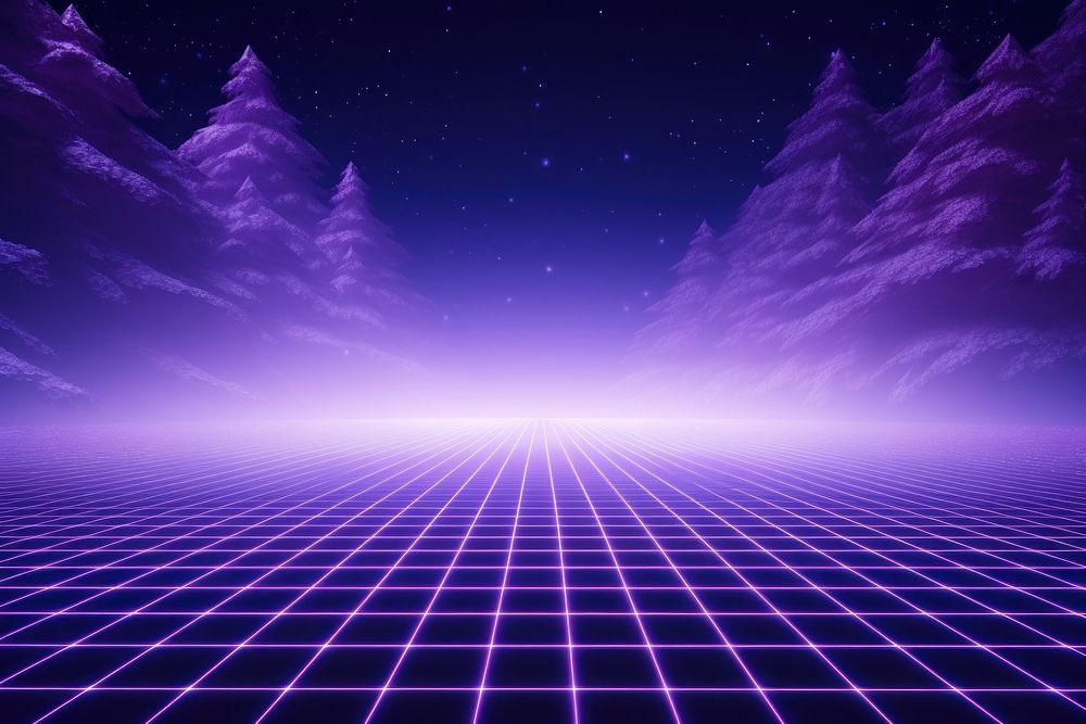 Retrowave snow winter purple backgrounds abstract.