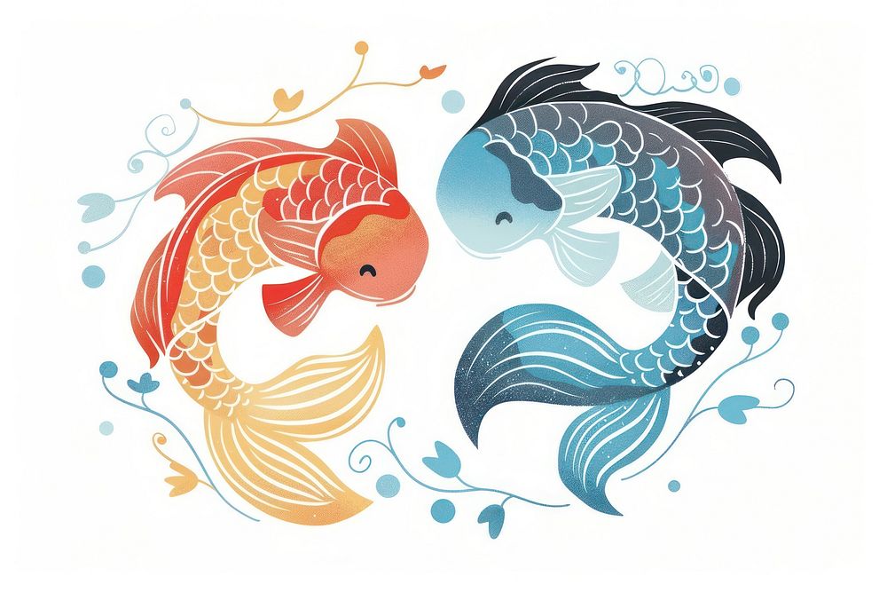 Pattern animal fish koi.