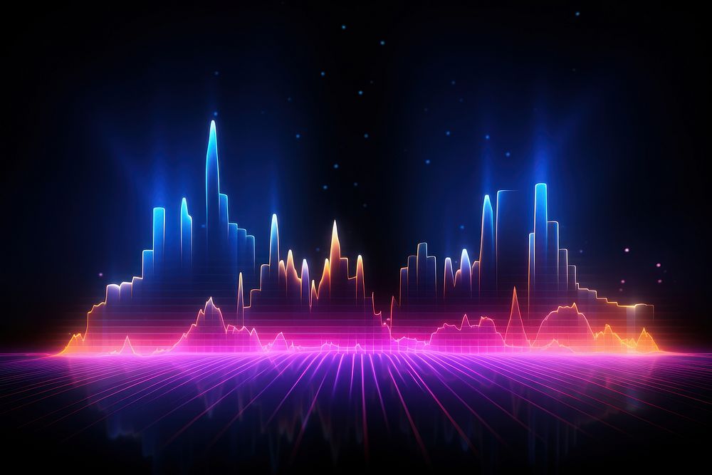 Neon soundwave background light backgrounds futuristic.