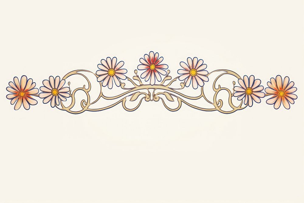 Ornament divider daisy pattern art accessories.