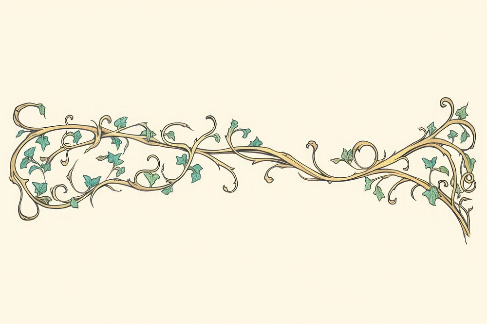 Ornament divider vine art pattern calligraphy.