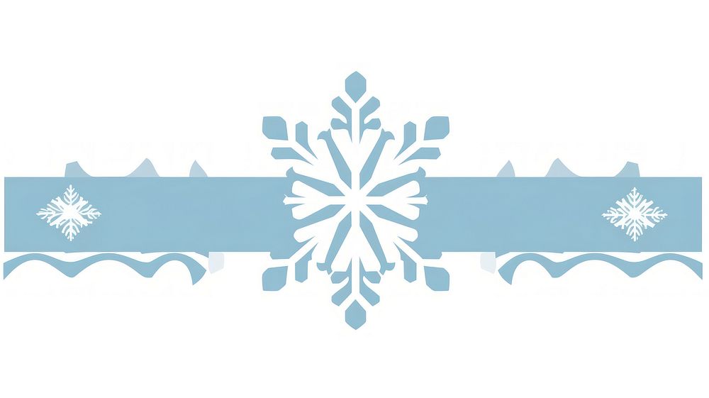 Snowflakes divider ornament pattern white decoration.
