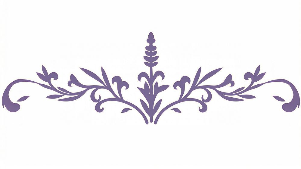 Lavender divider ornament pattern flower plant.