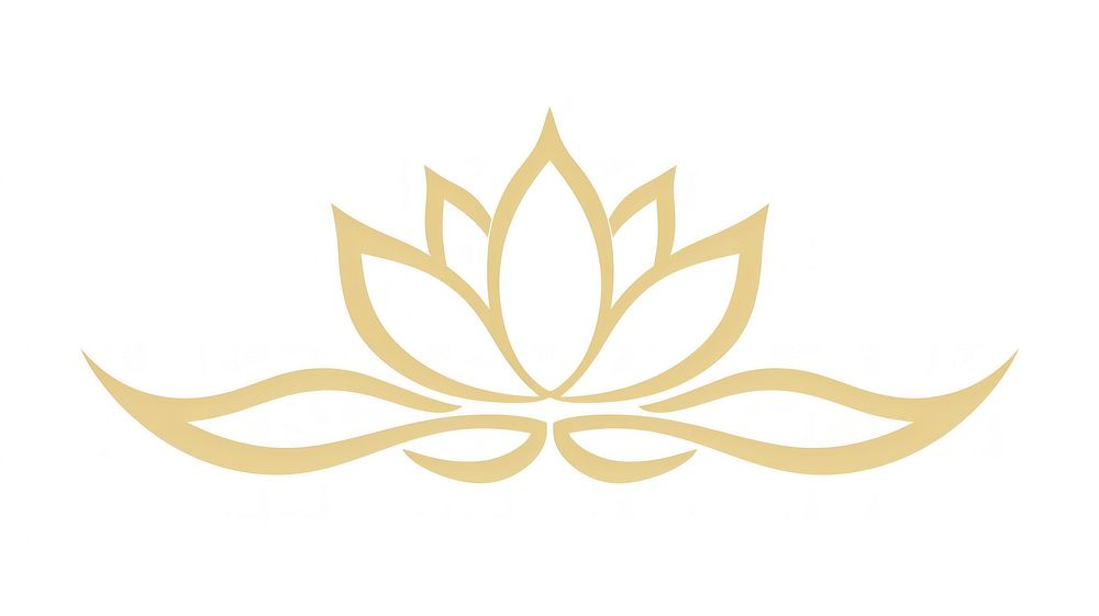 Lotus divider ornament pattern logo white background.