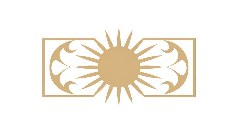 Sun divider ornament symbol logo pattern.