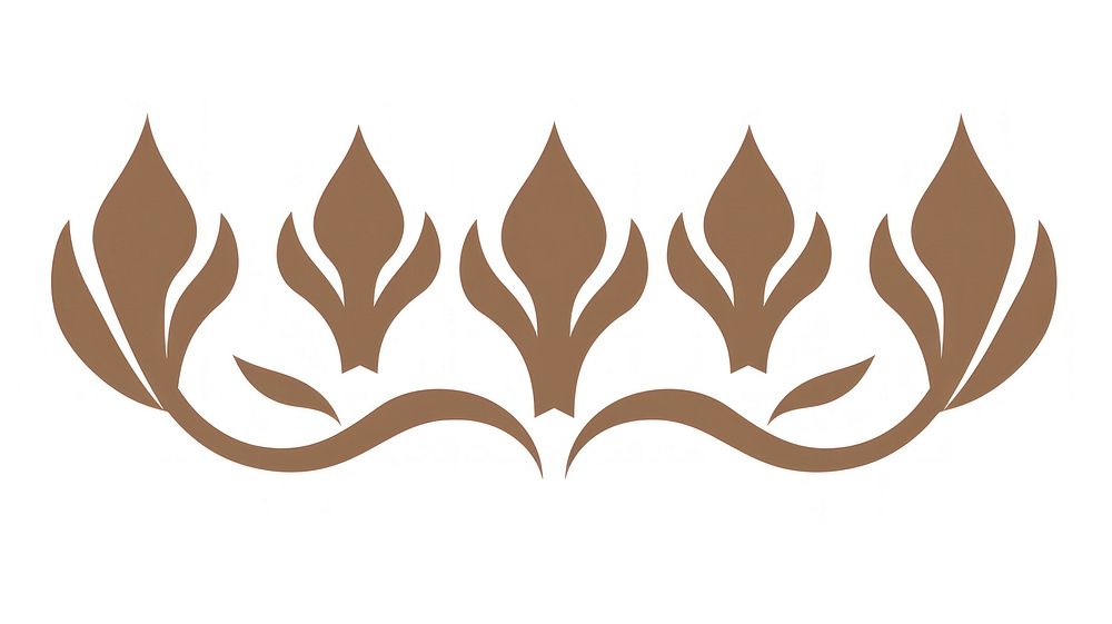 Tulip divider ornament symbol logo creativity.