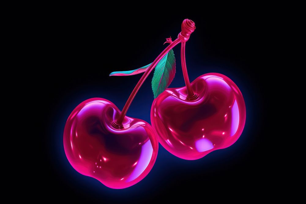 Neon cherry png glowing plant food.