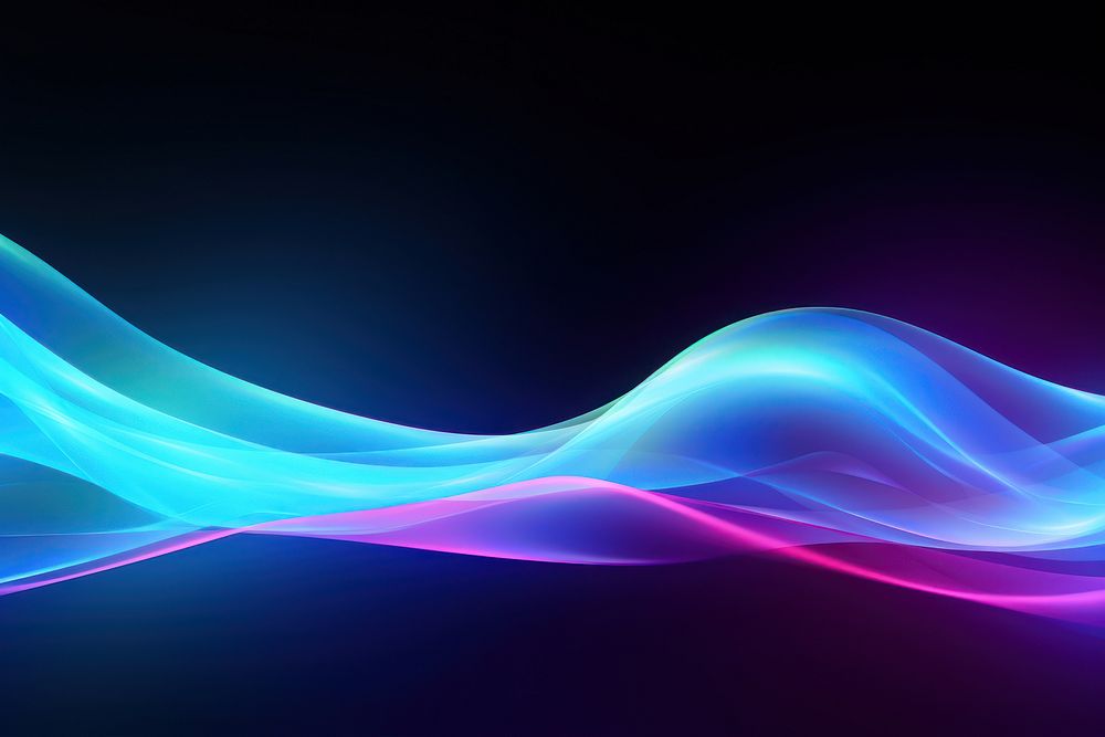 Neon line wave border light backgrounds glowing.