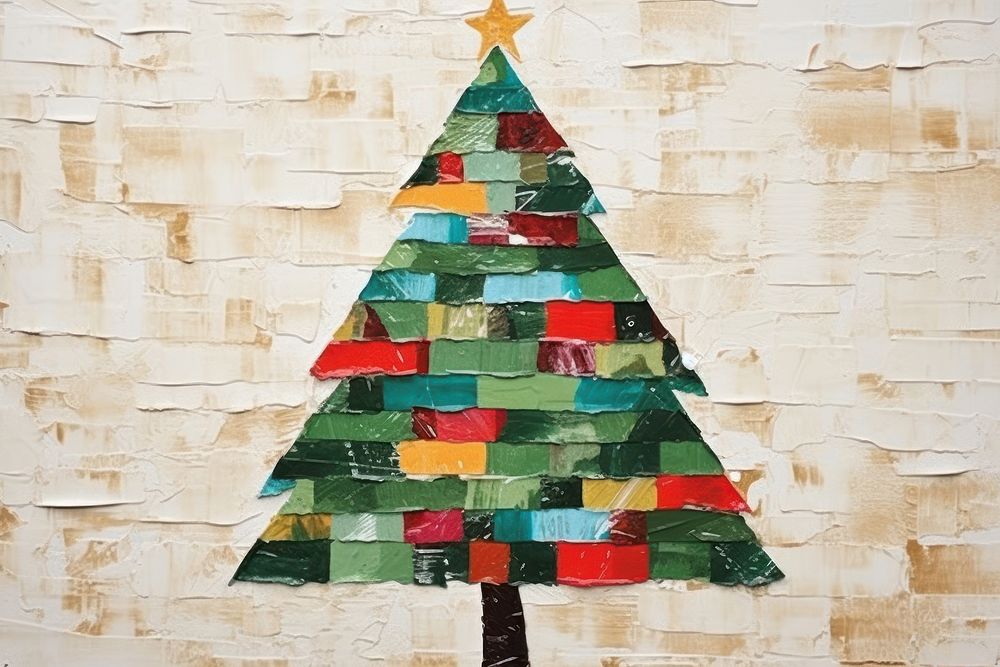 Christmas tree art backgrounds celebration.