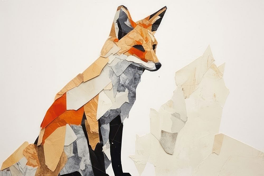 Fox animal mammal art.