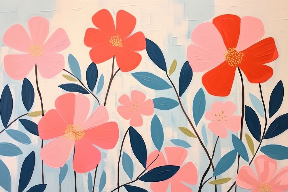 Floral art painting pattern.