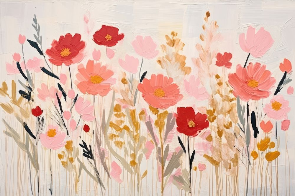 Floral art painting pattern.