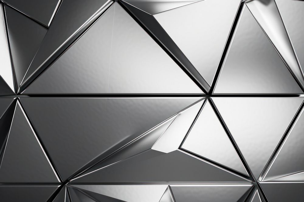Silver chrome Geometric shape pattern backgrounds silver.