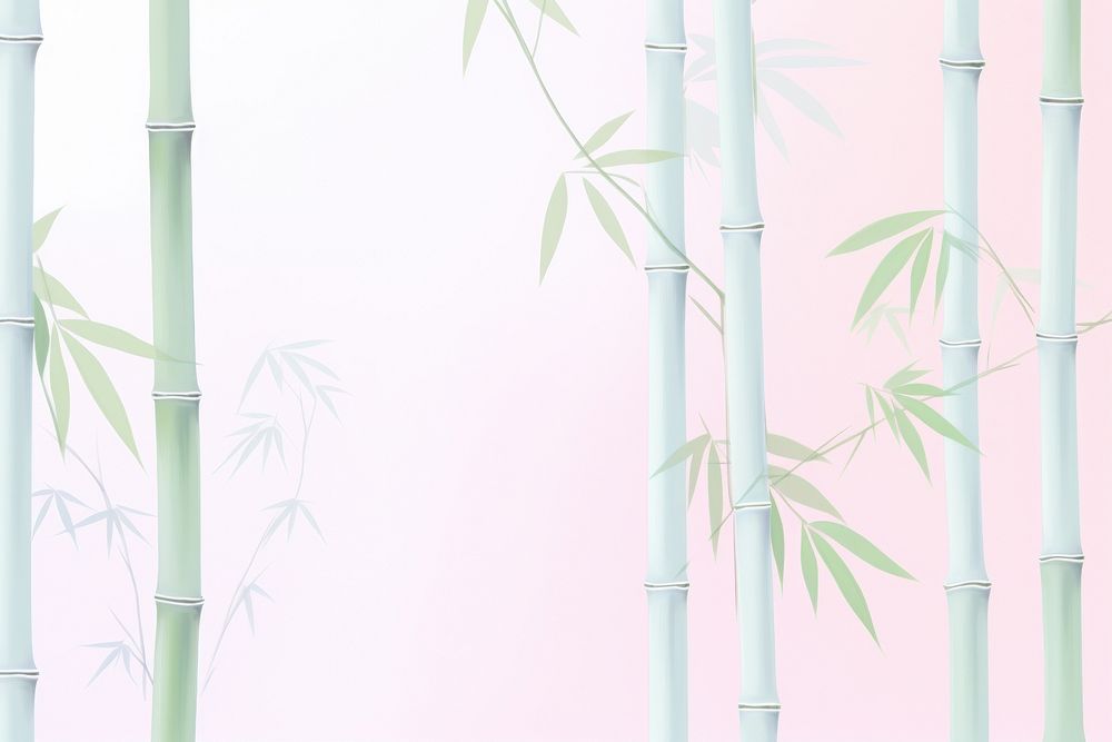 Painting of bamboo stems border backgrounds plant pattern.