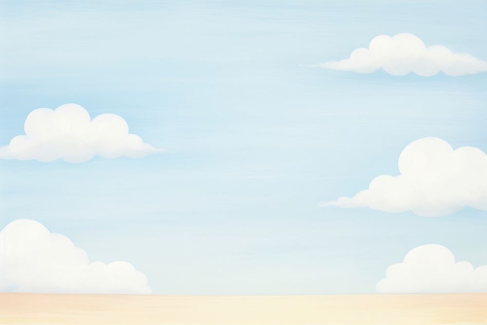 Painting of blue sky border backgrounds outdoors horizon.