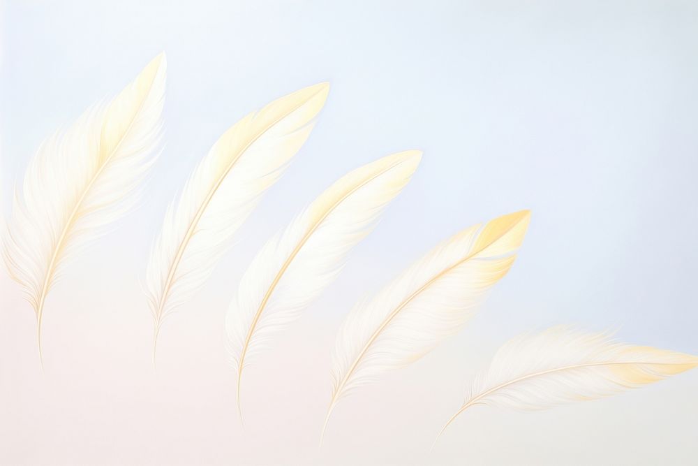 Painting of gold feathers border backgrounds pattern yellow.