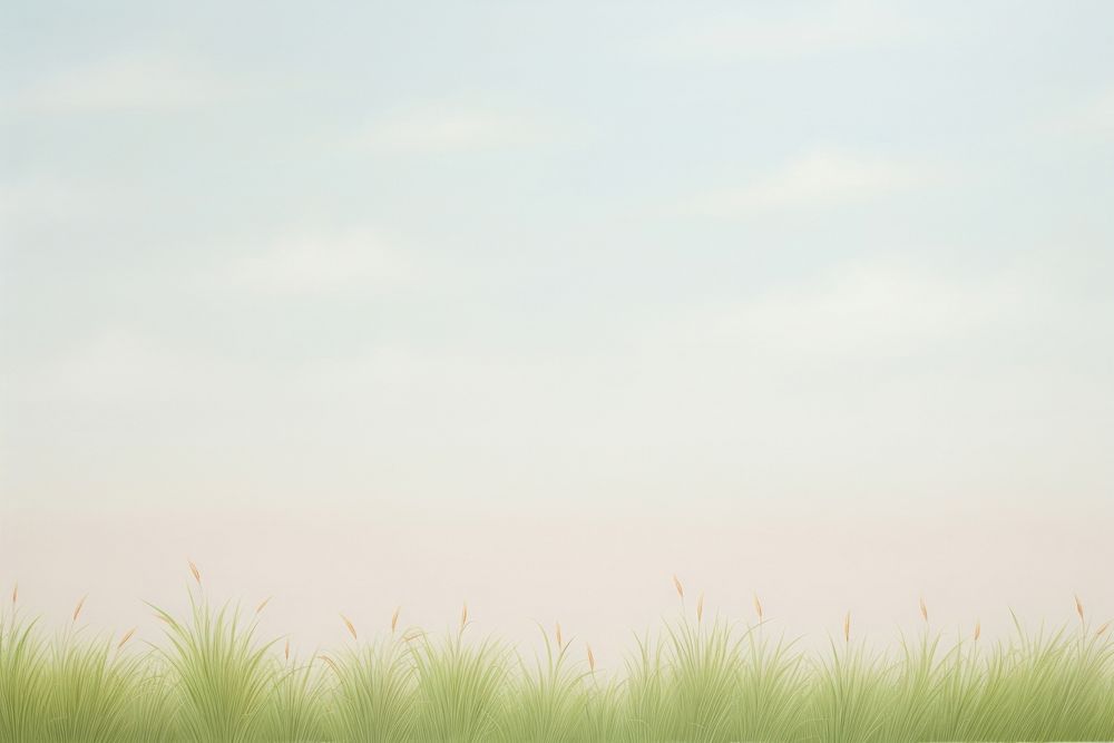 Painting of grass border backgrounds outdoors horizon.