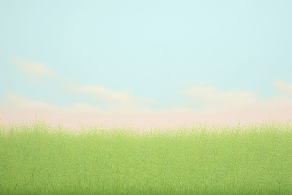 Painting of grass border backgrounds outdoors nature.