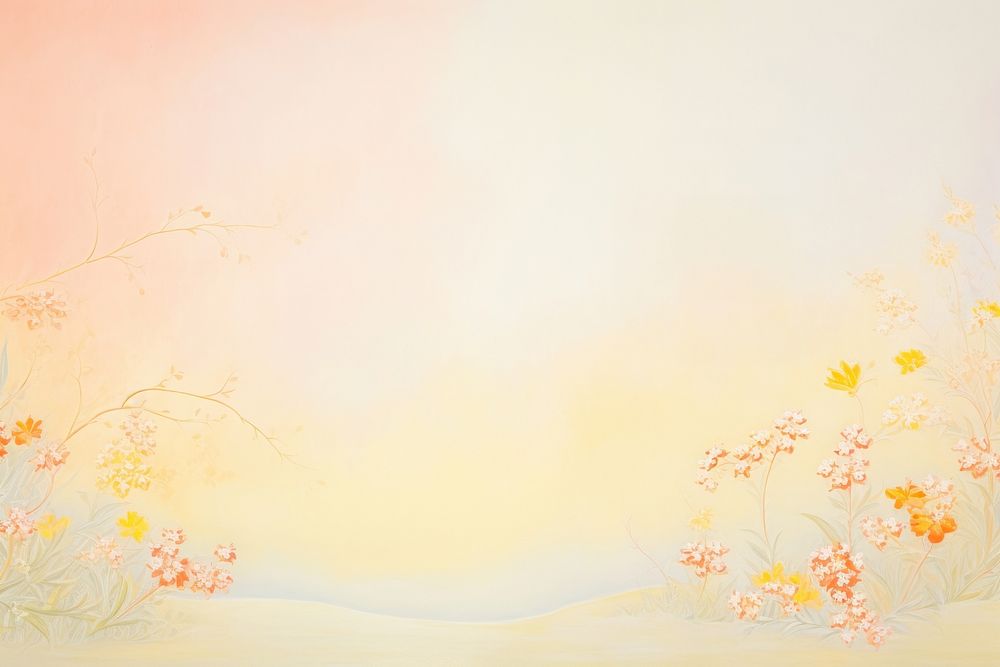 Painting of orange border backgrounds pattern tranquility.