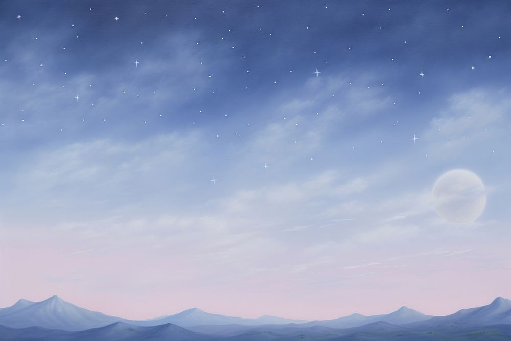 Painting of night sky border backgrounds landscape astronomy.