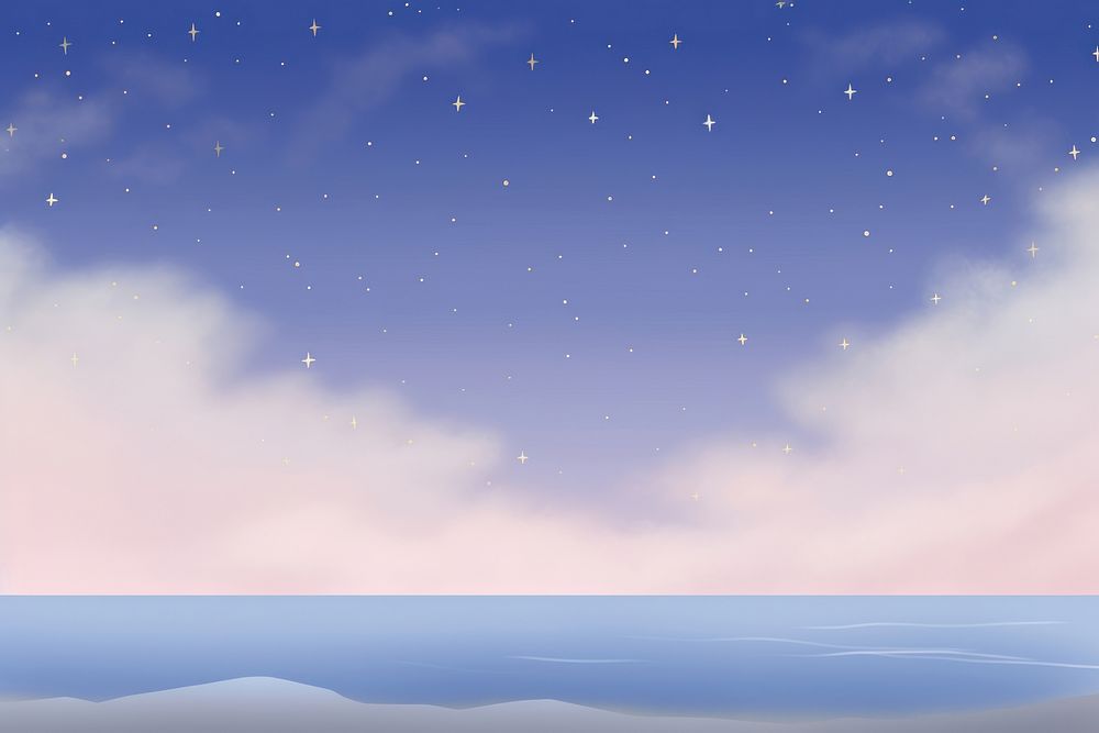 Painting of night sky border backgrounds landscape outdoors.