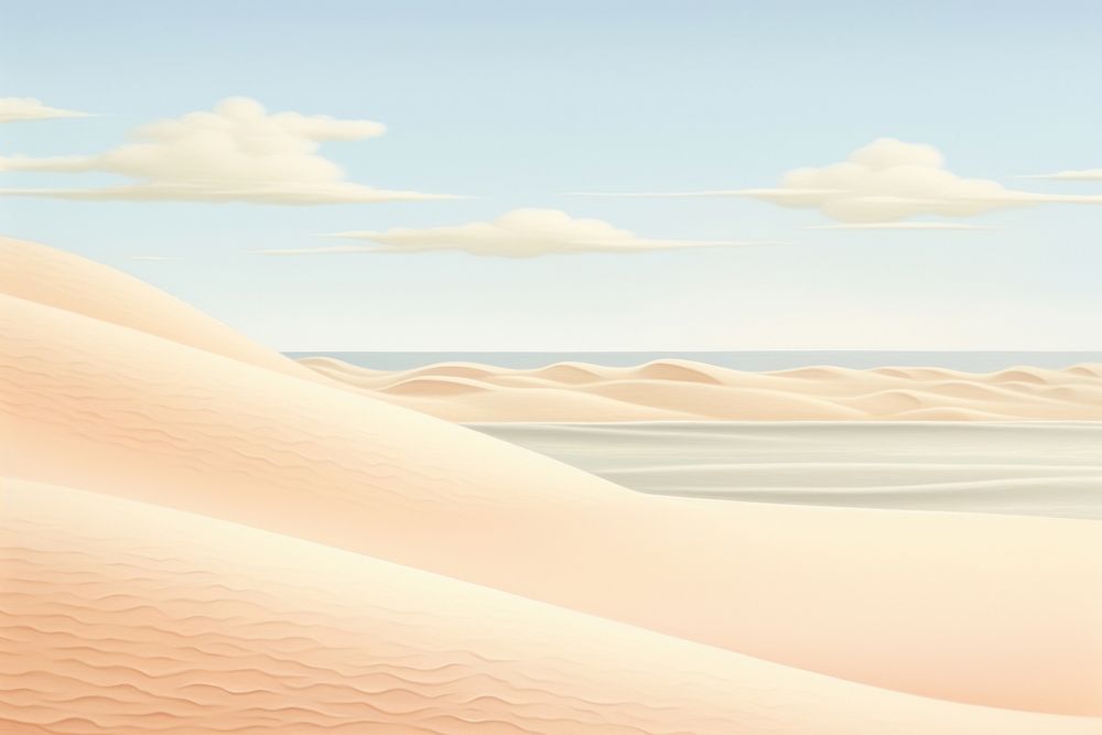 Painting of sand border backgrounds outdoors nature.