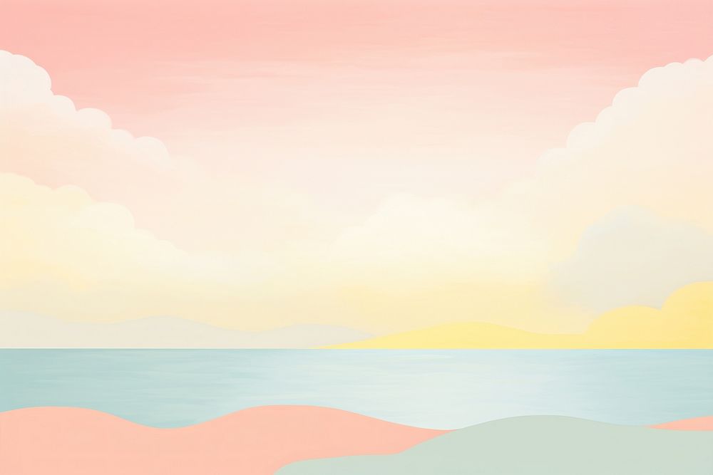 Painting of sunset border backgrounds outdoors horizon.