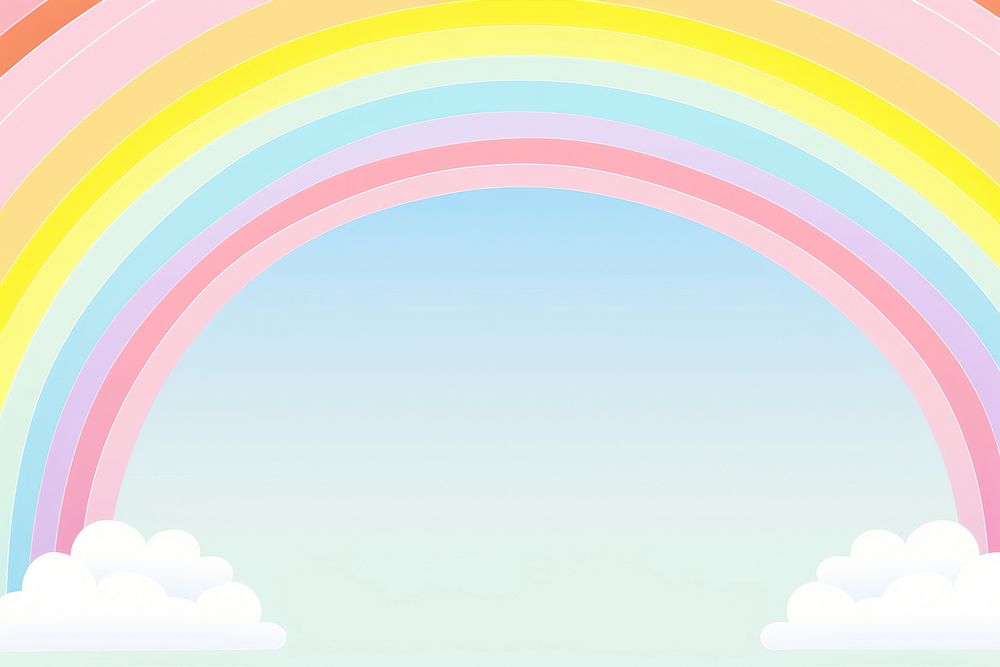 Painting of rainbow border backgrounds outdoors pattern.