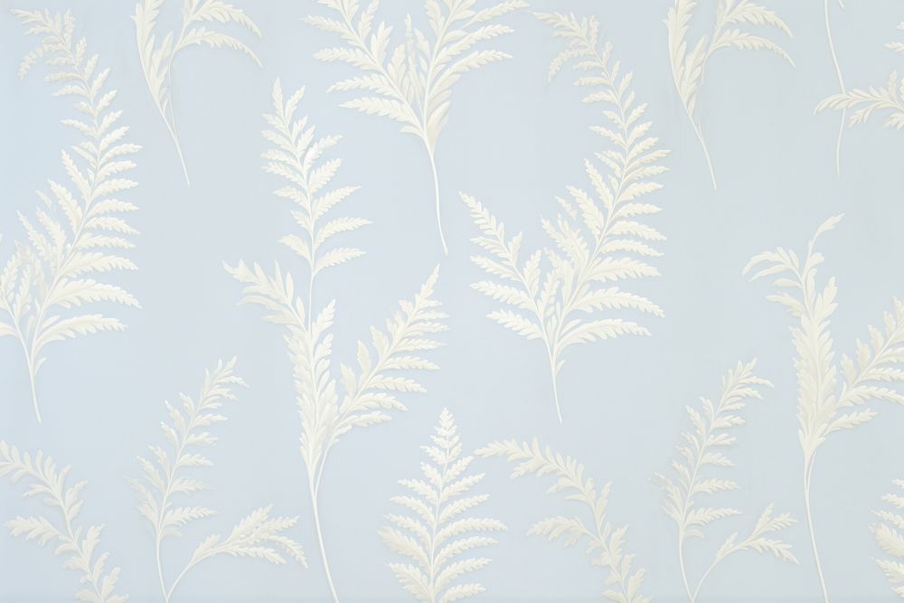 Painting of vintage fern leaves border backgrounds nature white.