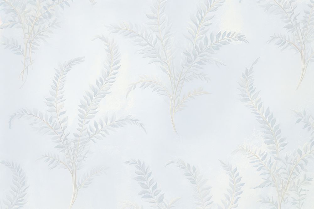 Painting of vintage fern leaves border backgrounds nature white.