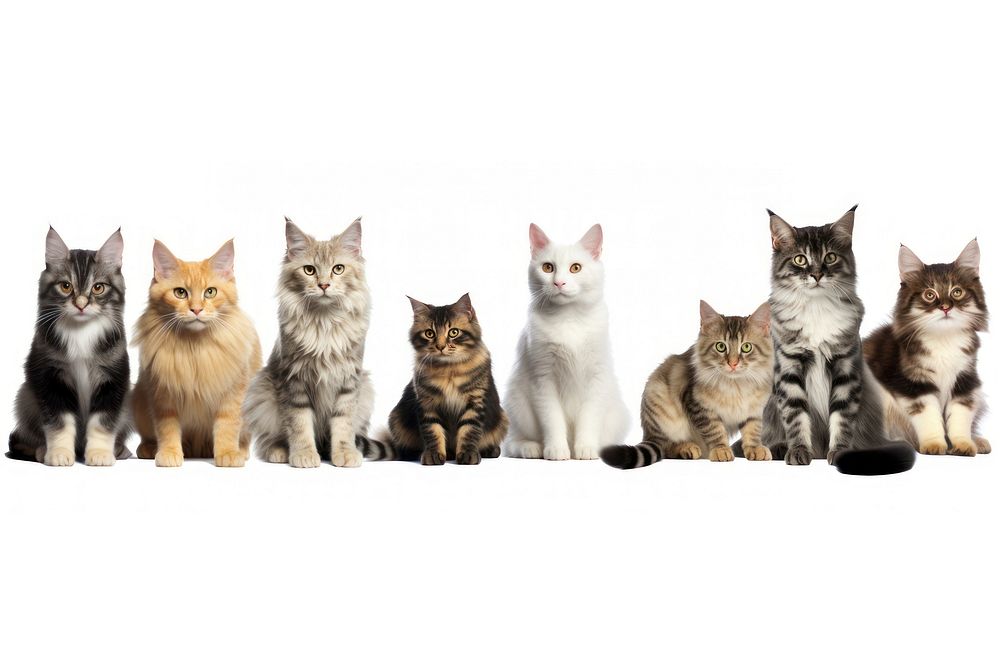 10 cats sit on floor mammal animal kitten.