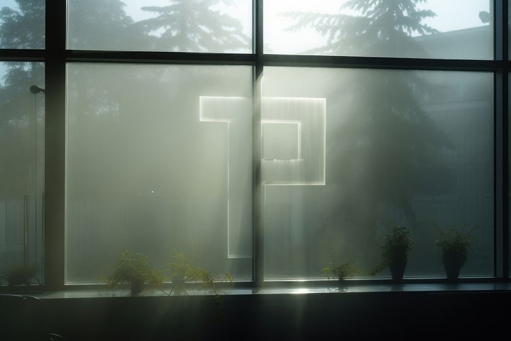 Window glass plant mist.