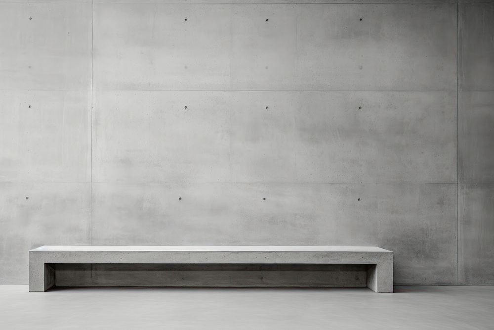Concrete wall architecture furniture.
