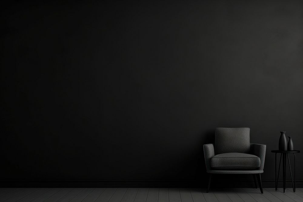 Classic black furniture chair wall.