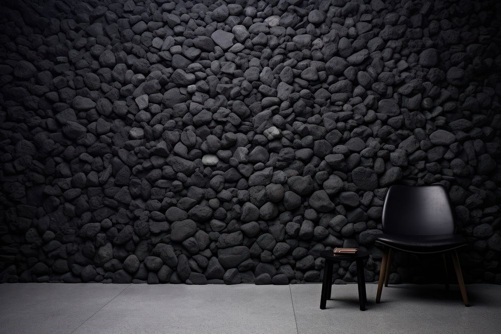 Black and gravel wall architecture backgrounds.