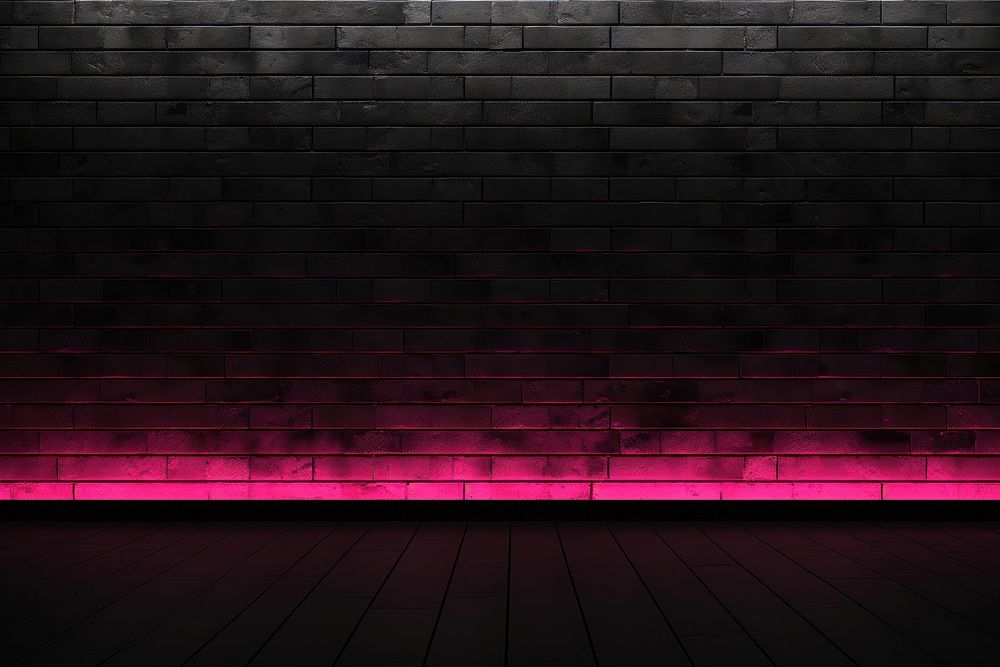 Black old wall with neon light architecture backgrounds purple.