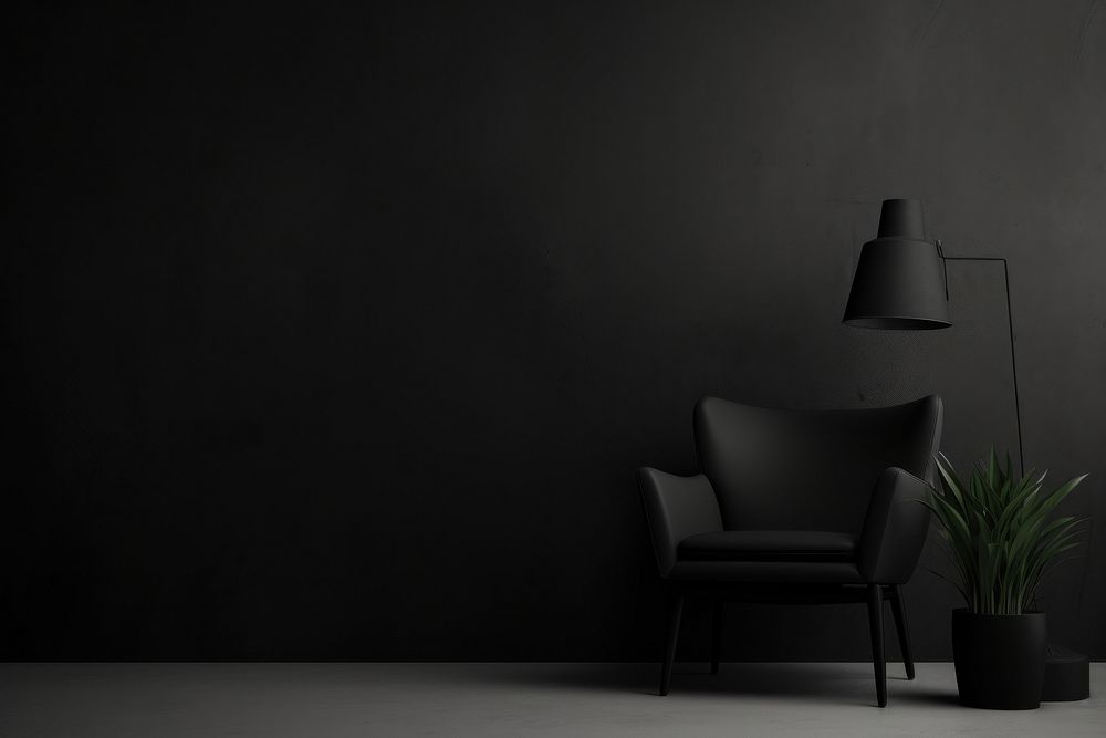 Black furniture chair lamp.