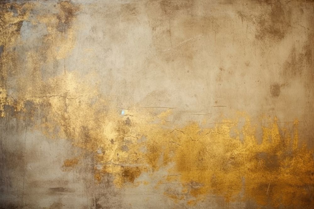 Gold grunge wall architecture backgrounds deterioration.