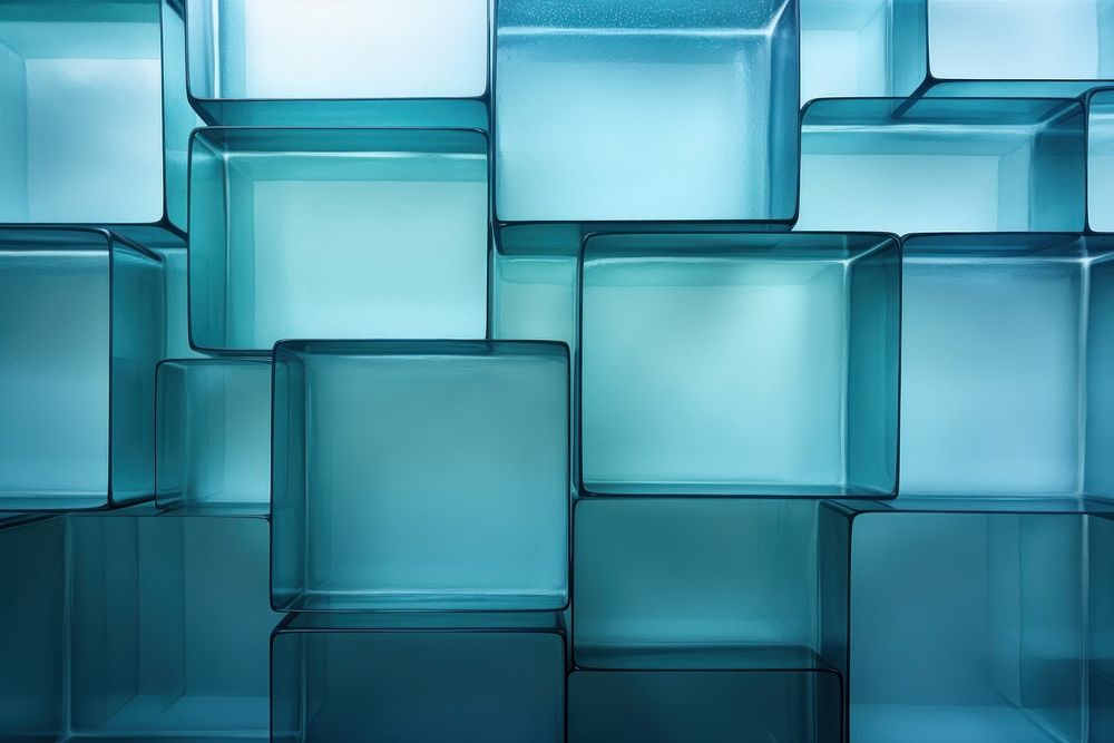 Glass texture wall backgrounds turquoise repetition.