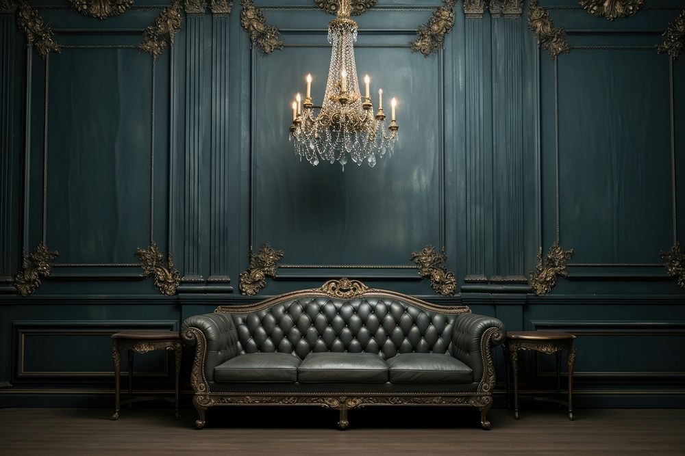 Luxury vintage chandelier furniture architecture.