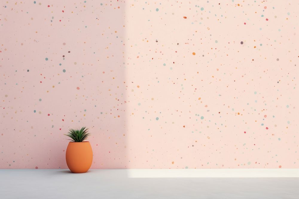 Pastel terrazzo wall architecture backgrounds plant.