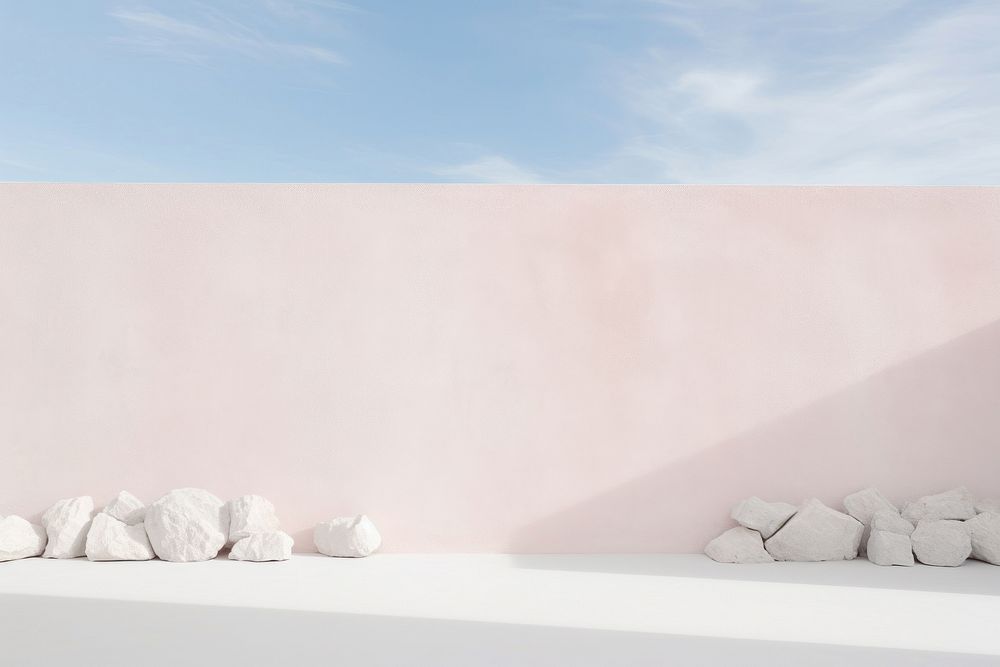 Pastel white rock wall architecture outdoors nature.