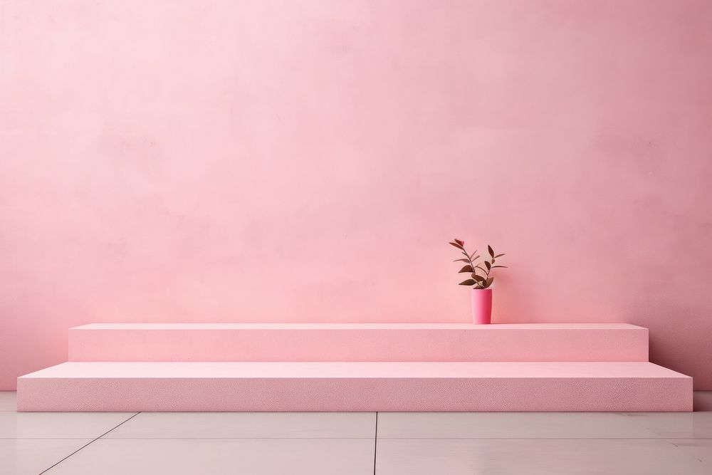 Pink wall architecture flower.