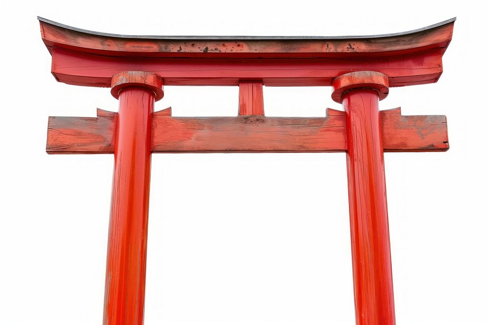 Japanese gate torii wood.