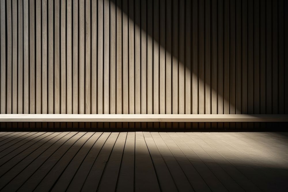 Wooden wall with shadow backgrounds architecture repetition.