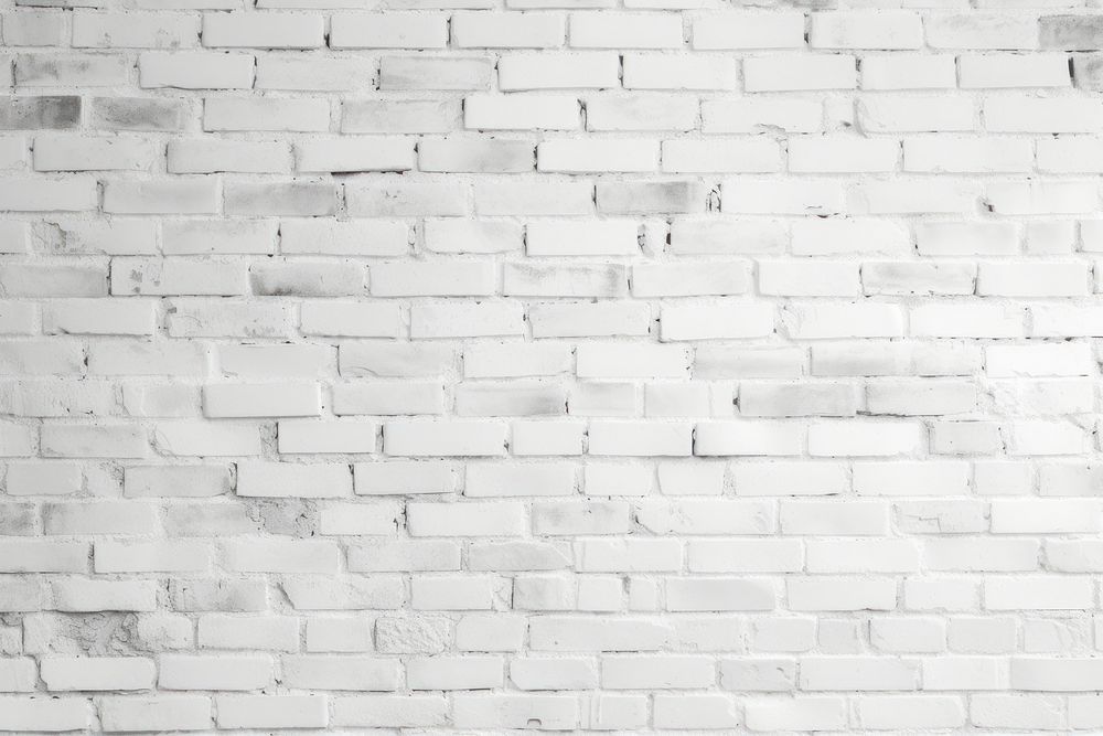 White brick wall texture backgrounds architecture repetition.
