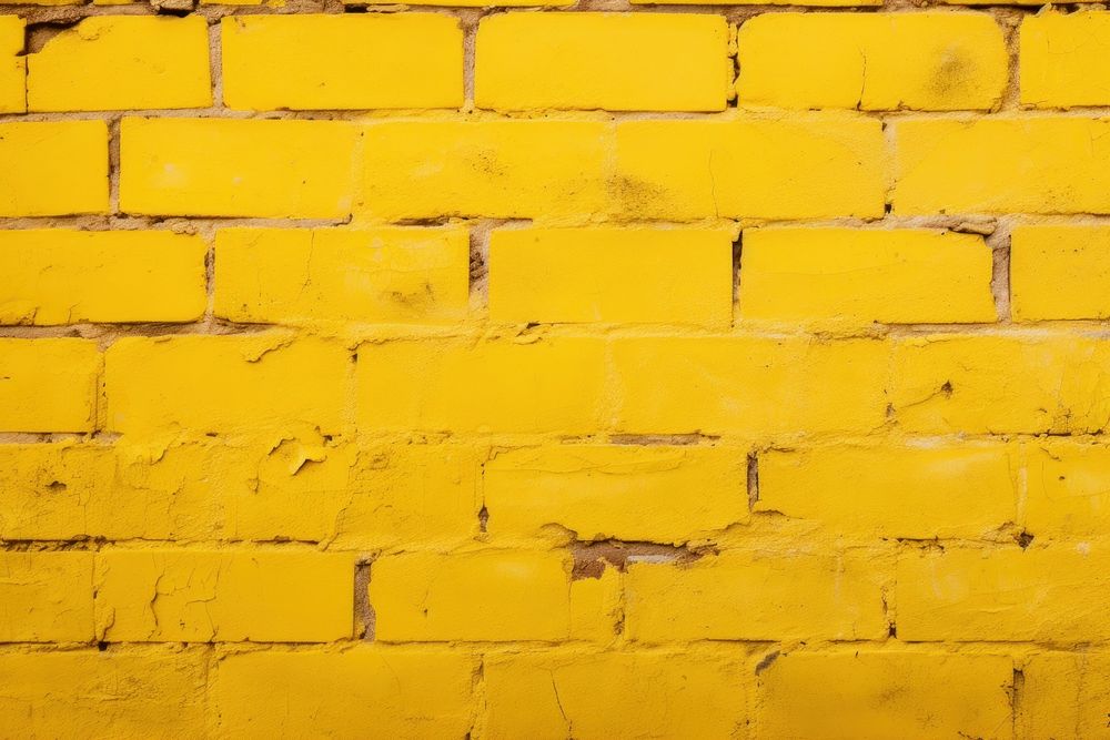 Yellow brick wall texture backgrounds architecture repetition.