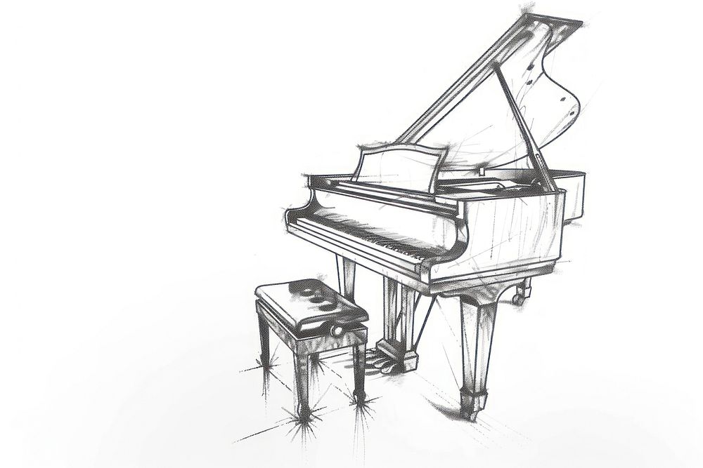 Piano drawing sketch piano.